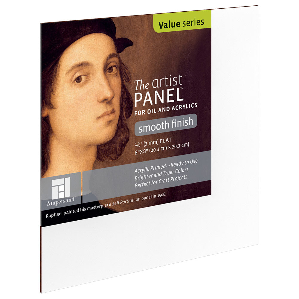 ARTIST PANEL PRIMED SMOOTH 1/8'' FLAT 8X8