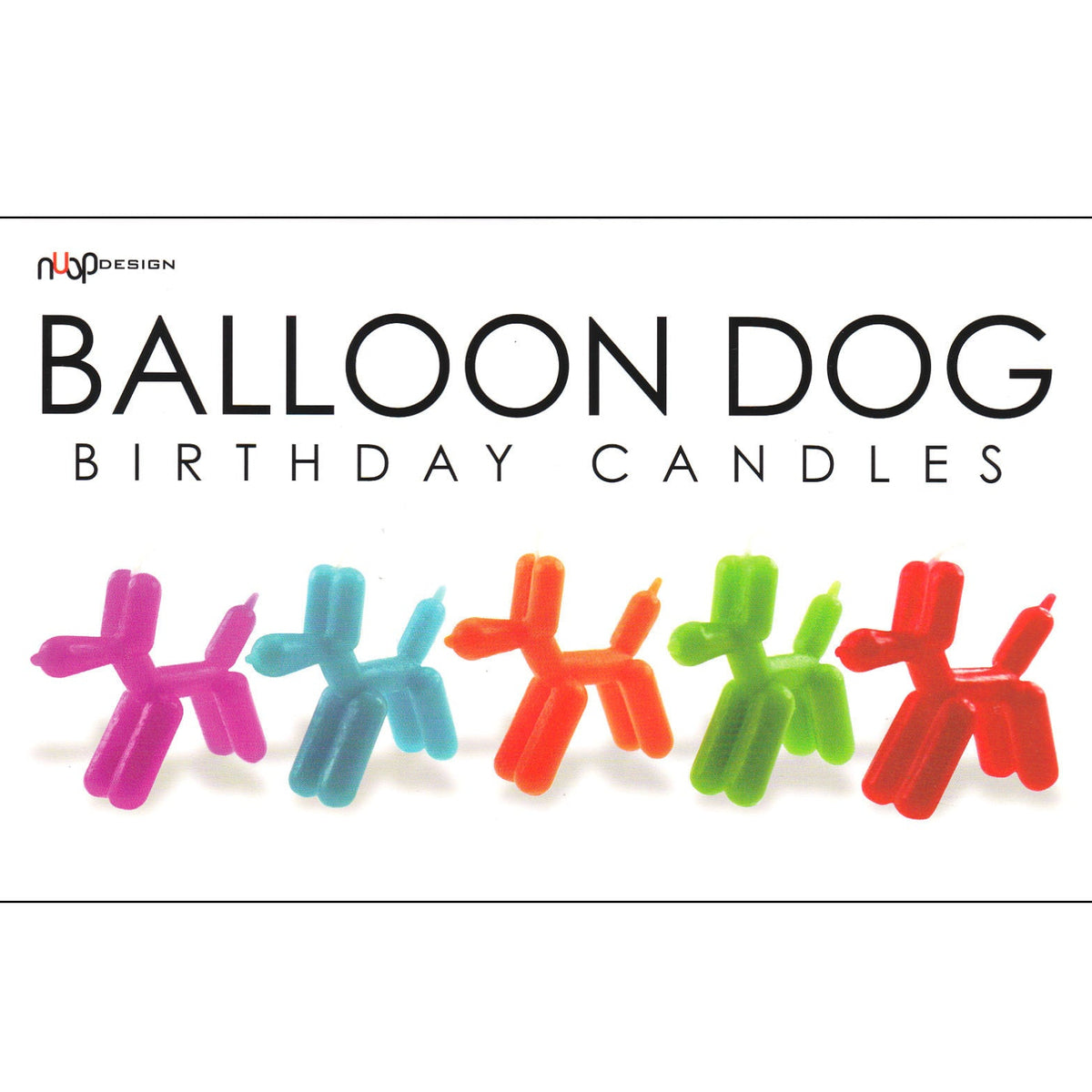 CANDLES 5 PIECE SET - BALLOON DOG
