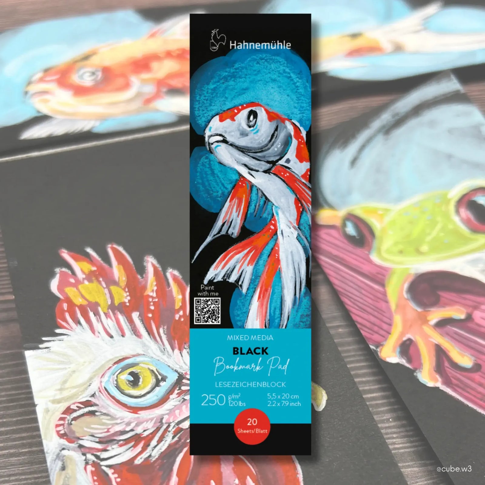 BLACK BOOKMARK PAD 250GSM, 20 SHEET PAD