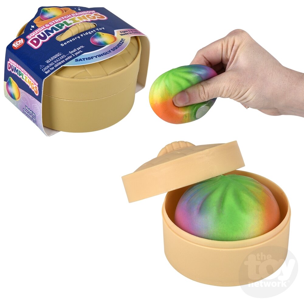 2" SQUISH &amp; STRETCH RAINBOW  DUMPLING