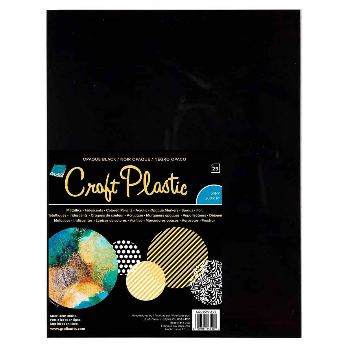 CRAFT PLASTIC .010 18x24 BLACK