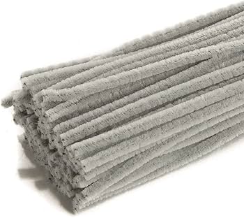 CHENILLE STEMS 11.8" X 0.24" PACK OF 25 - SILVER