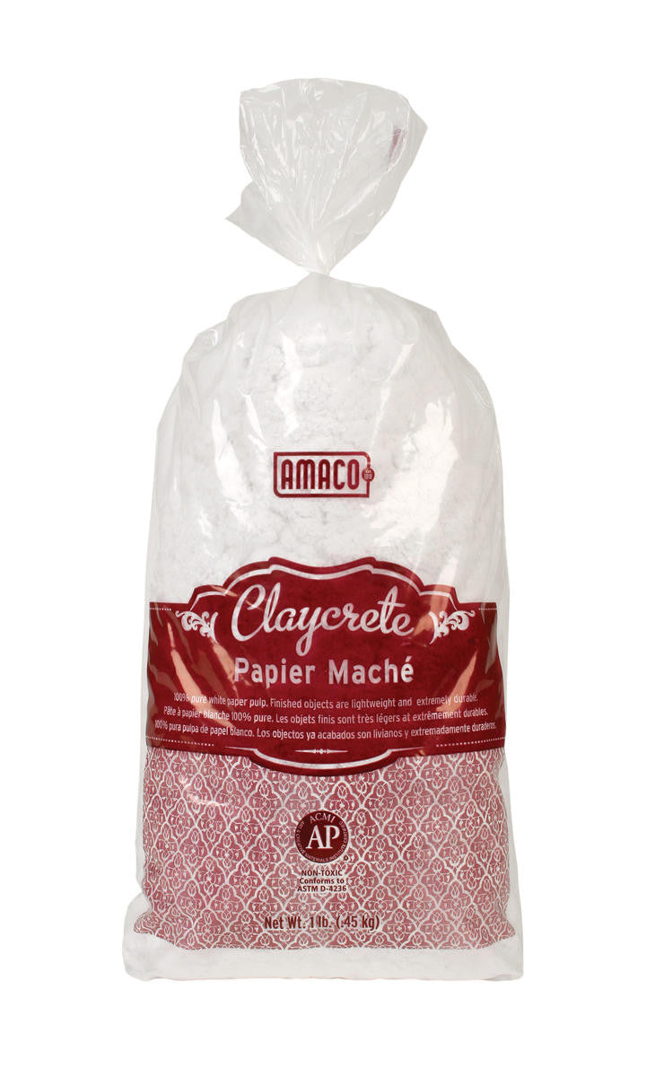 CLAYCRETE PAPER MACHE 1LB BAG