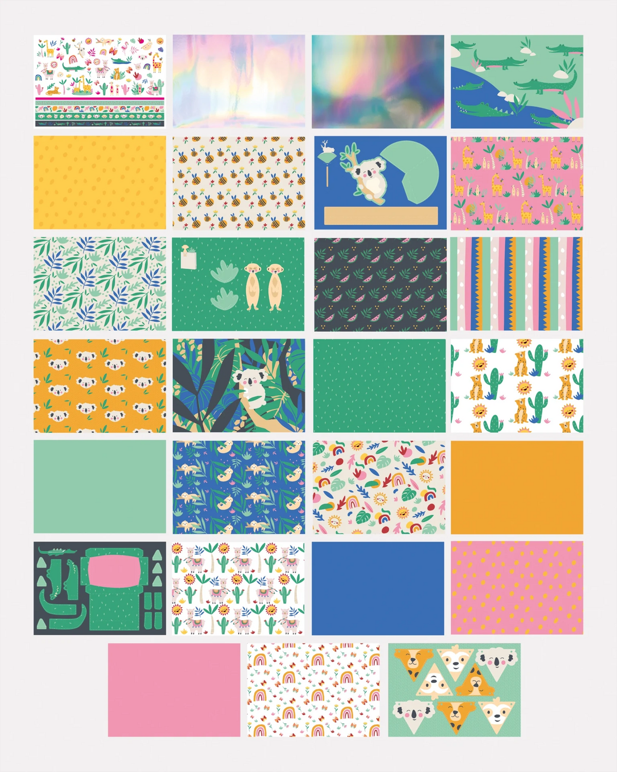 FOLIA DECORATIVE PAPER PAD SWEET SAFARI 9.4"X13.4"