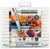 ACRYLIC MARKERS PRIMARY NEON COLORS DUAL BRUSH 12PK