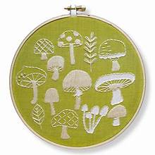 EMBROIDERY KIT - MUSHROOMS