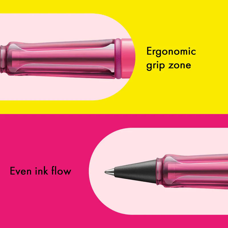 SAFARI ROLLERBALL PEN - NEON PINK