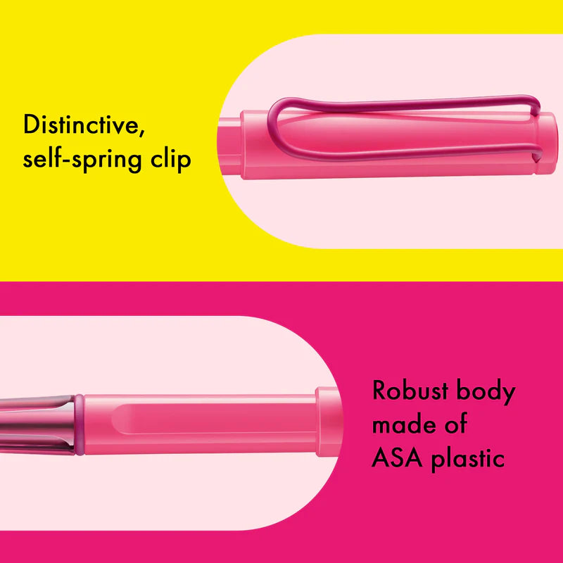 SAFARI ROLLERBALL PEN - NEON PINK