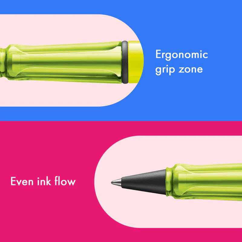 SAFARI ROLLERBALL PEN - NEON YELLOW