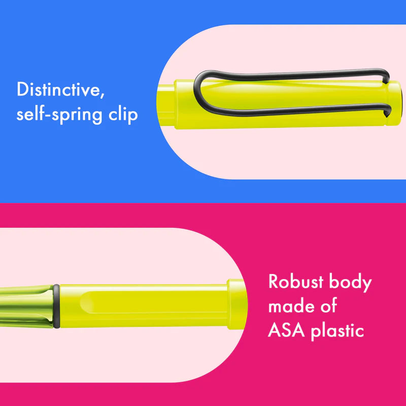 SAFARI ROLLERBALL PEN - NEON YELLOW