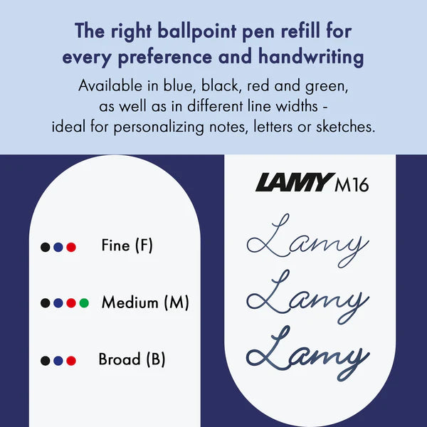 LAMY M16 BALLPOINT REFILL BLACK, MEDIUM