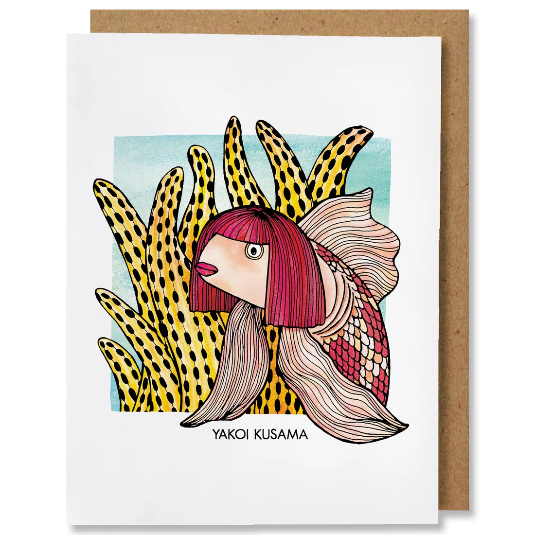 ILLUSTRATED FUNNY PUN EVERYDAY CARD - YAKOI KUSAMA