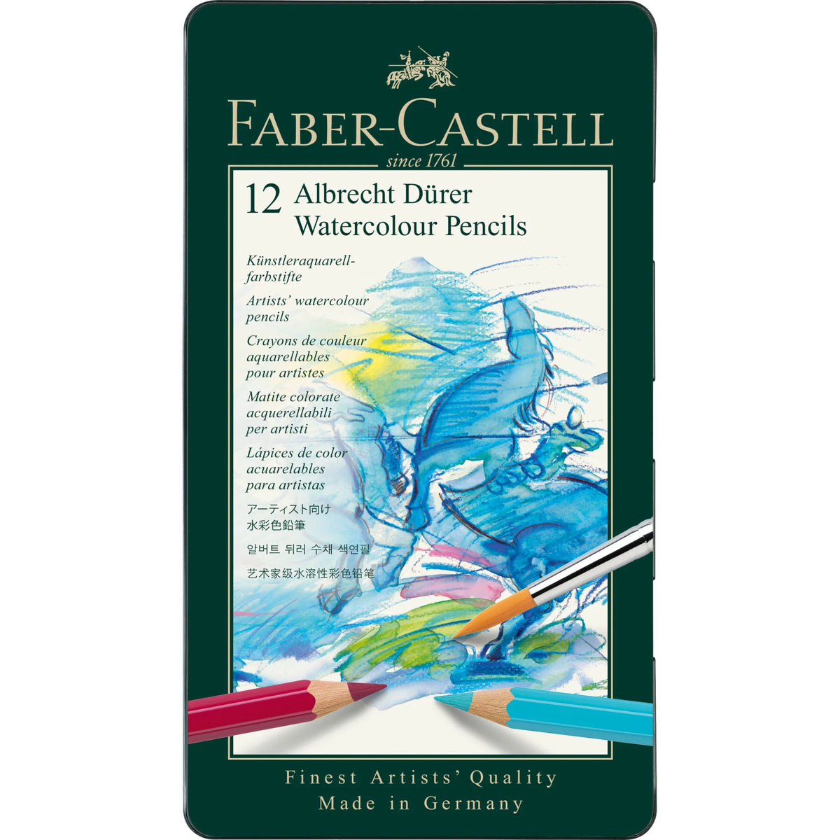 FABER CASTELL WATERCOLOR PENCIL TIN SET/12