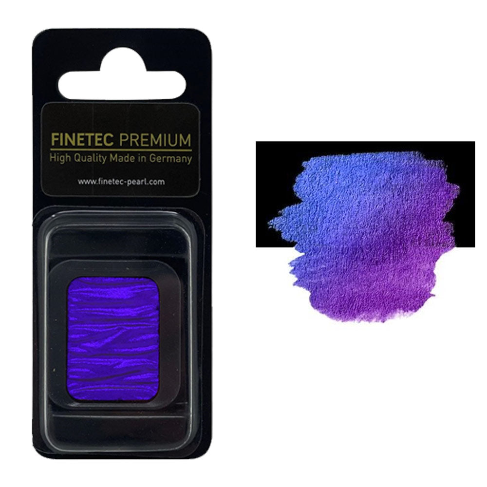 FINETEC PREMIUM WATERCOLOR PAN REFILL (PEARLESCENT) – BLUE VIOLET