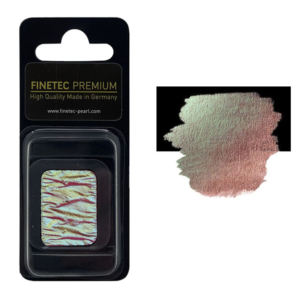 FINETEC PREMIUM WATERCOLOR PAN REFILL (FLIP-FLOP) – GOLDEN GREEN/PINK