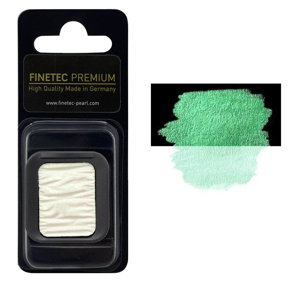 FINETEC PREMIUM WATERCOLOR PAN REFILL (IRIDESCENT) – AURORA GREEN