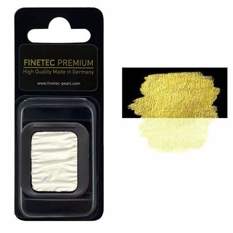 FINETEC PREMIUM WATERCOLOR PAN REFILL (IRIDESCENT) – SUN GOLD