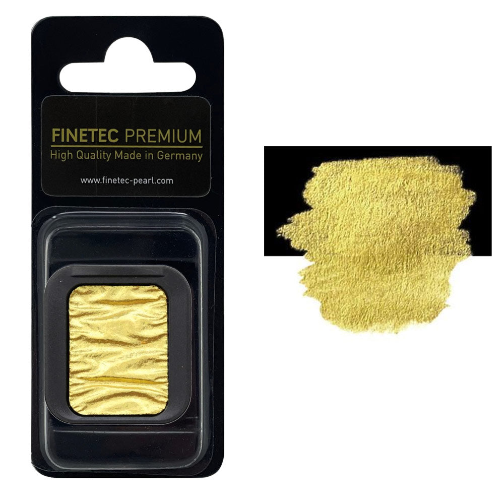 FINETEC PREMIUM WATERCOLOR PAN REFILL (PEARLESCENT) – BEACH GOLD