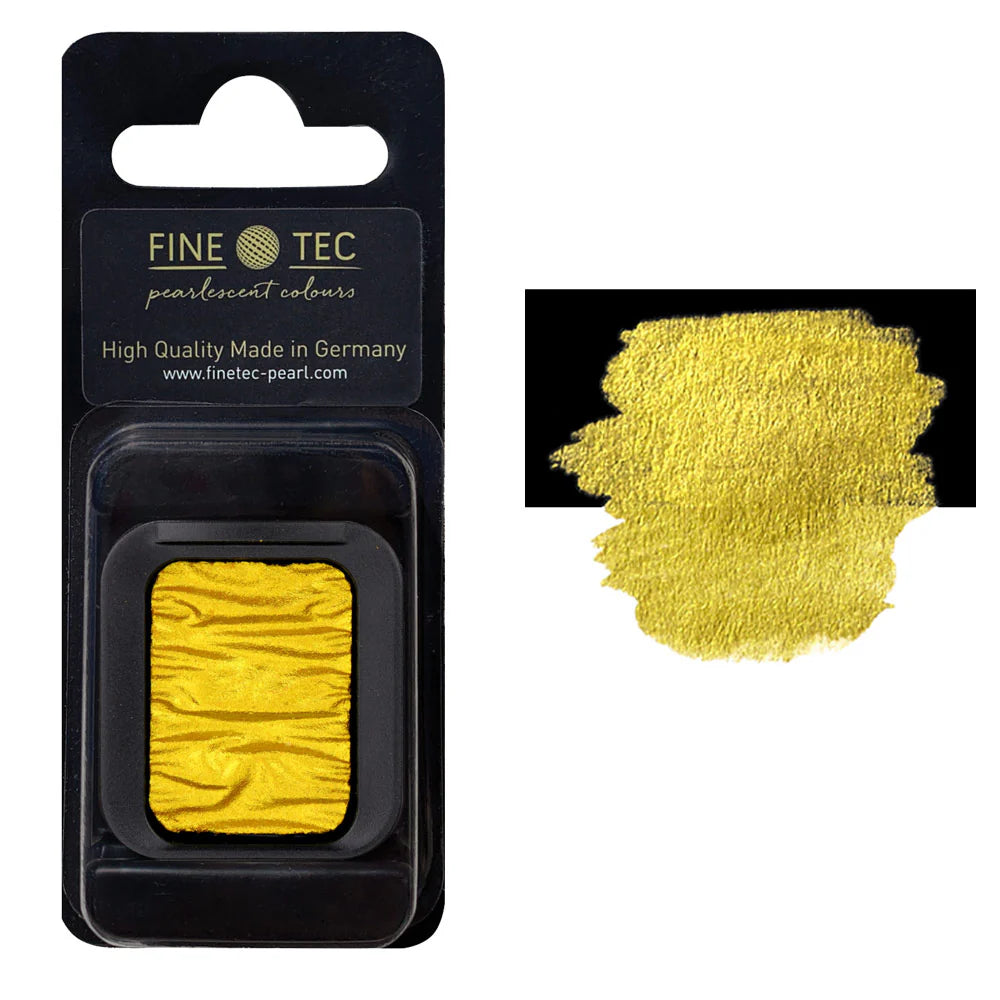 FINETEC PREMIUM WATERCOLOR PAN REFILL (PEARLESCENT) – FINE GOLD