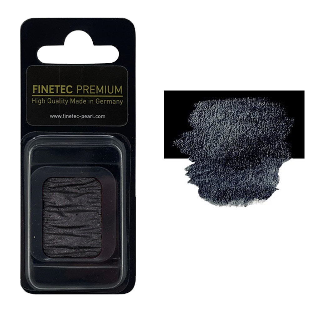 FINETEC PREMIUM WATERCOLOR PAN REFILL (PEARLESCENT) – GALAXY BLACK