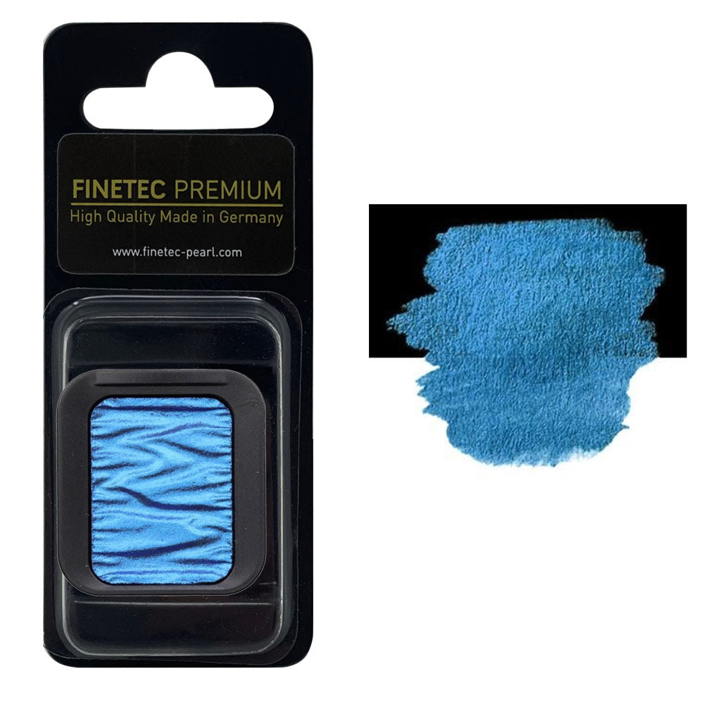 FINETEC PREMIUM WATERCOLOR PAN REFILL (PEARLESCENT) – OCEAN BLUE