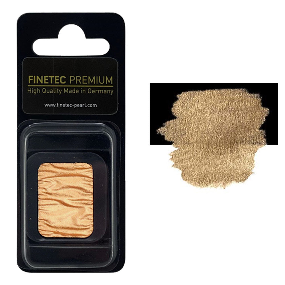 FINETEC PREMIUM WATERCOLOR PAN REFILL (PEARLESCENT) – PALE GOLD