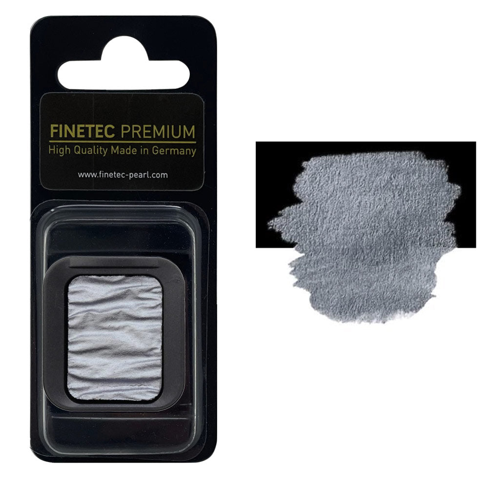 FINETEC PREMIUM WATERCOLOR PAN REFILL (PEARLESCENT SATIN) – MOON GREY
