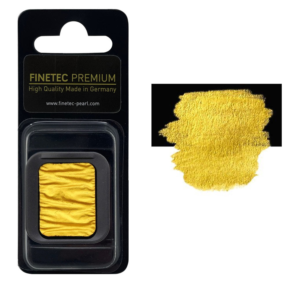 FINETEC PREMIUM WATERCOLOR PAN REFILL (PEARLESCENT SATIN) – ORIENT GOLD