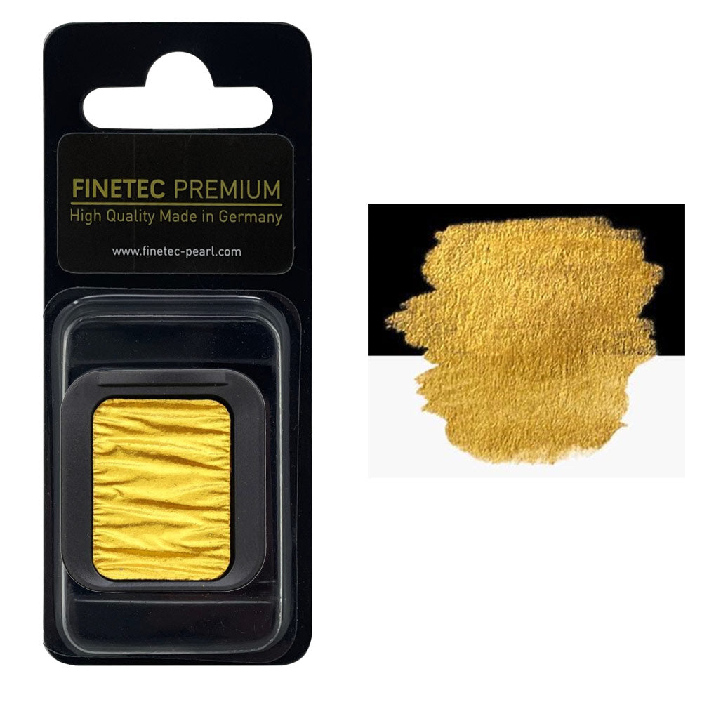 FINETEC PREMIUM WATERCOLOR PAN REFILL (PEARLESCENT) – VULCANO GOLD
