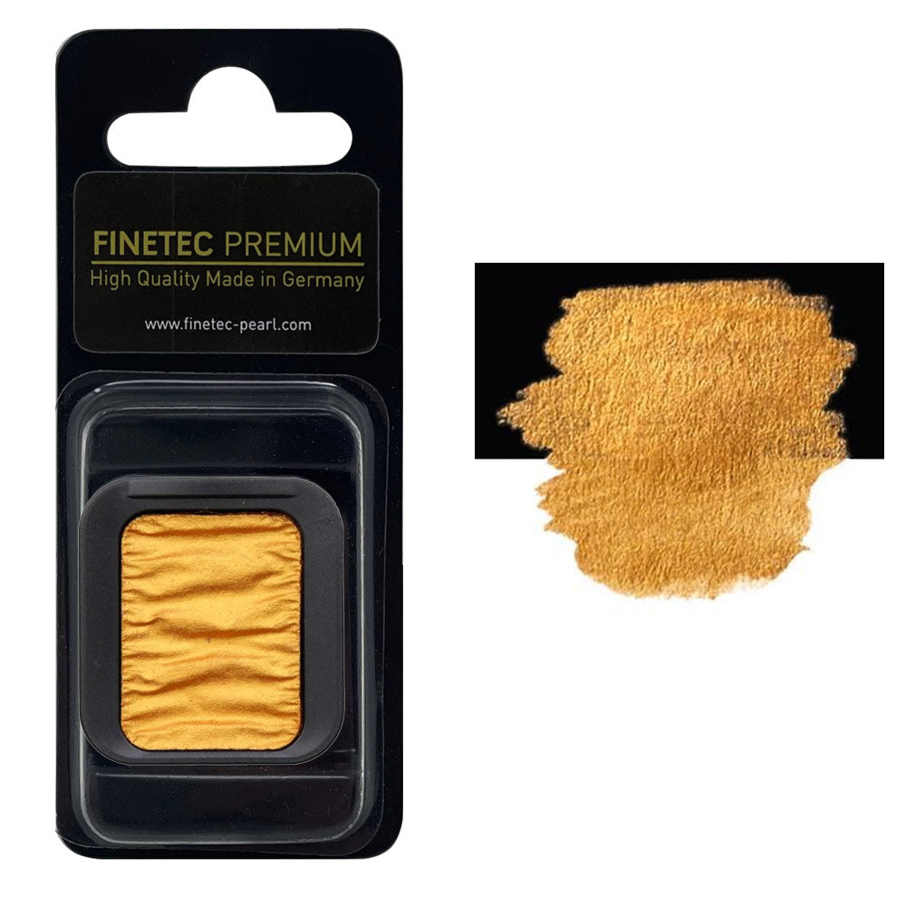 FINETEC PREMIUM WATERCOLOR PAN REFILL (PEARLESCENT SATIN) – SAHARA GOLD