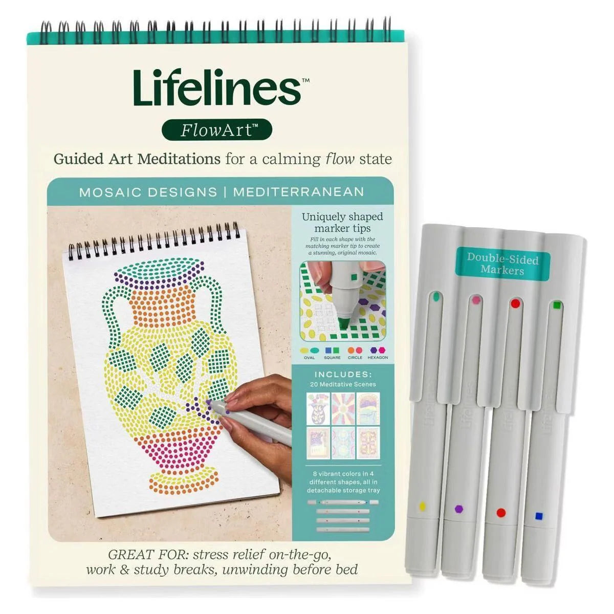 FLOWART MOSAIC DESIGNS, MEDITERRANEAN (STAMP BY SHAPE)