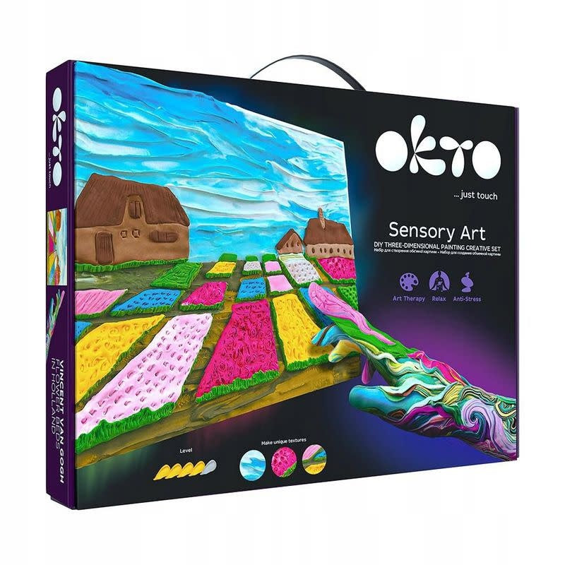 SENSORY ART 3D CLAY PAINTING KITS, VAN GOGH - FLOWER BEDS IN HOLAND