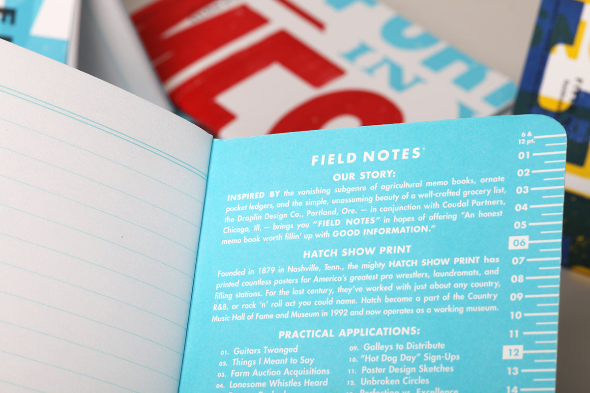 FIELD NOTES, HATCH SHOW PRINT 3 PACK