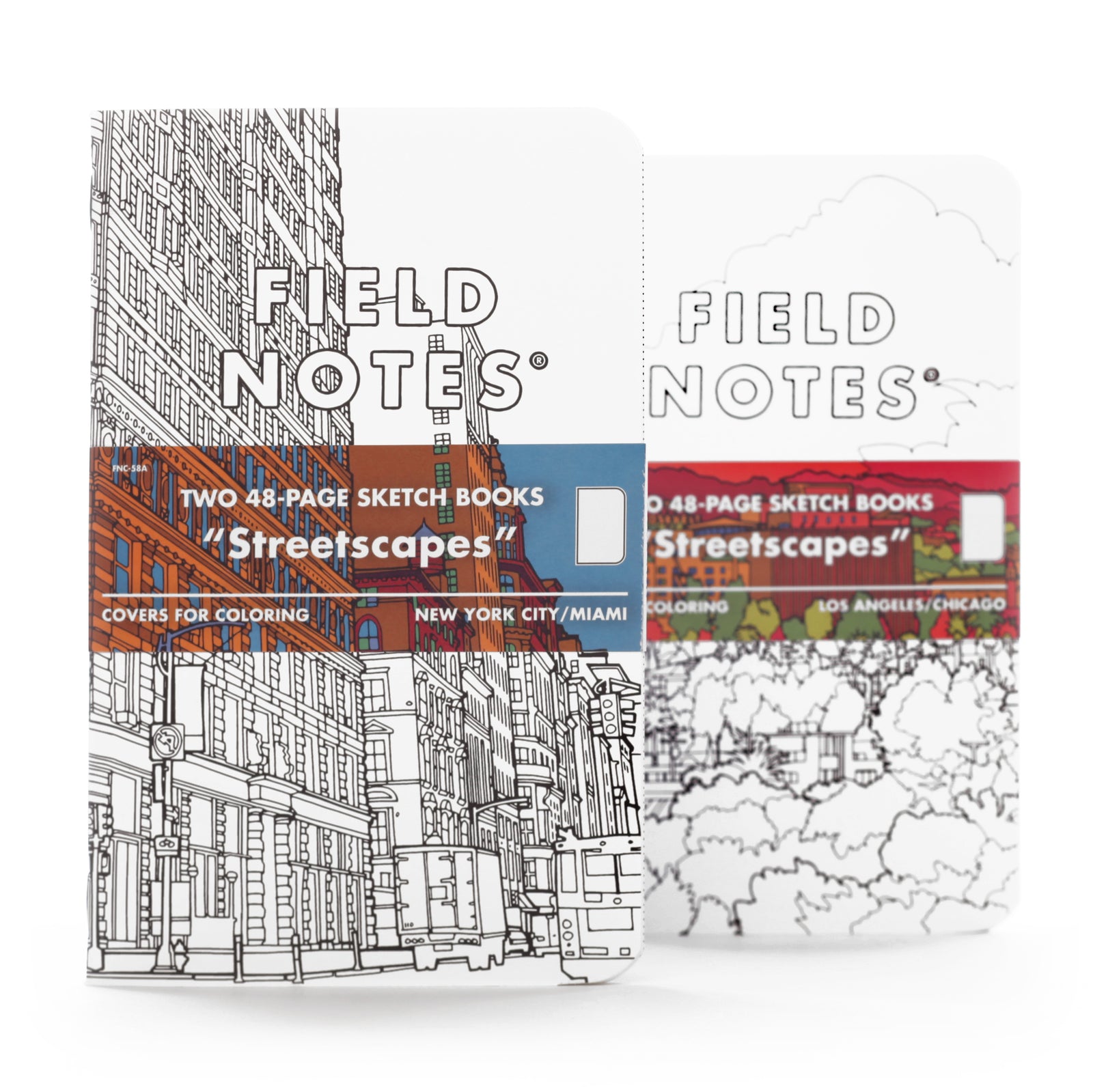 FIELD NOTES, STREETSCAPES :  PACK B -  LOS ANGELES + CHICAGO  (2 PACK)