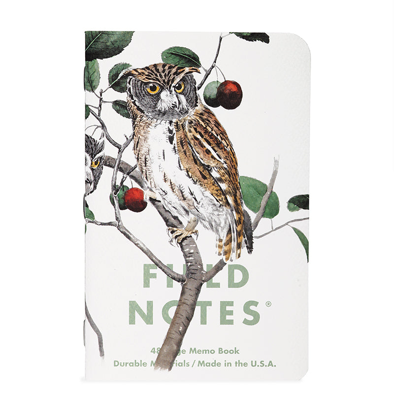 FIELD NOTES 3 PACK, BIRDS AND TREES OF NORTH AMERICA - PACK A - OWLS, BLUE JAY, SPARROW