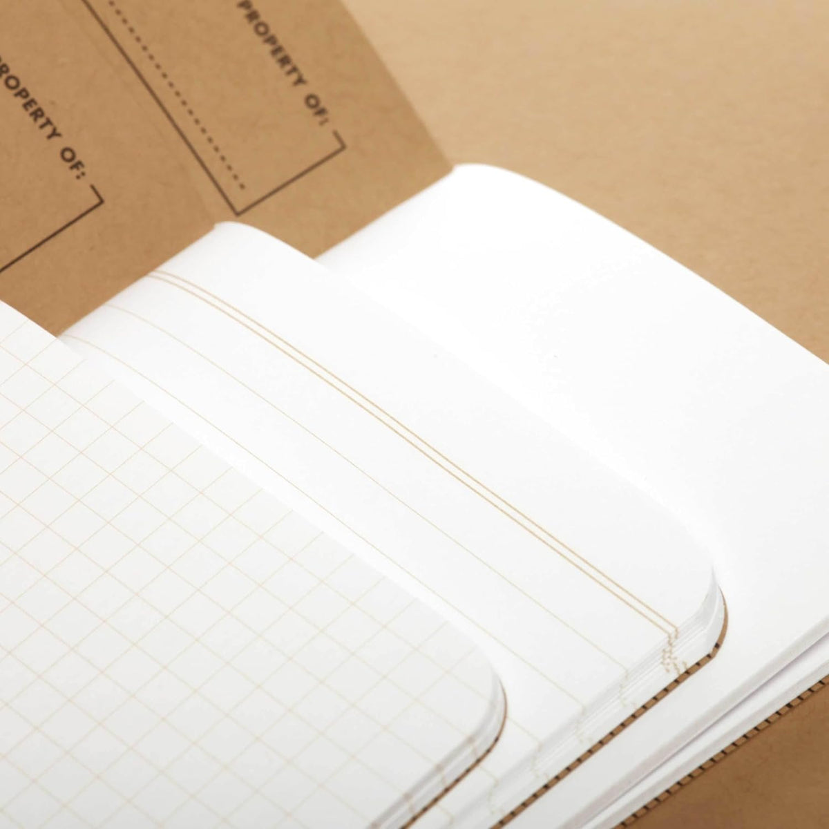 FN ORIGINAL KRAFT 3PK MIXED PAPER, RULED, BLANK, GRAPH 