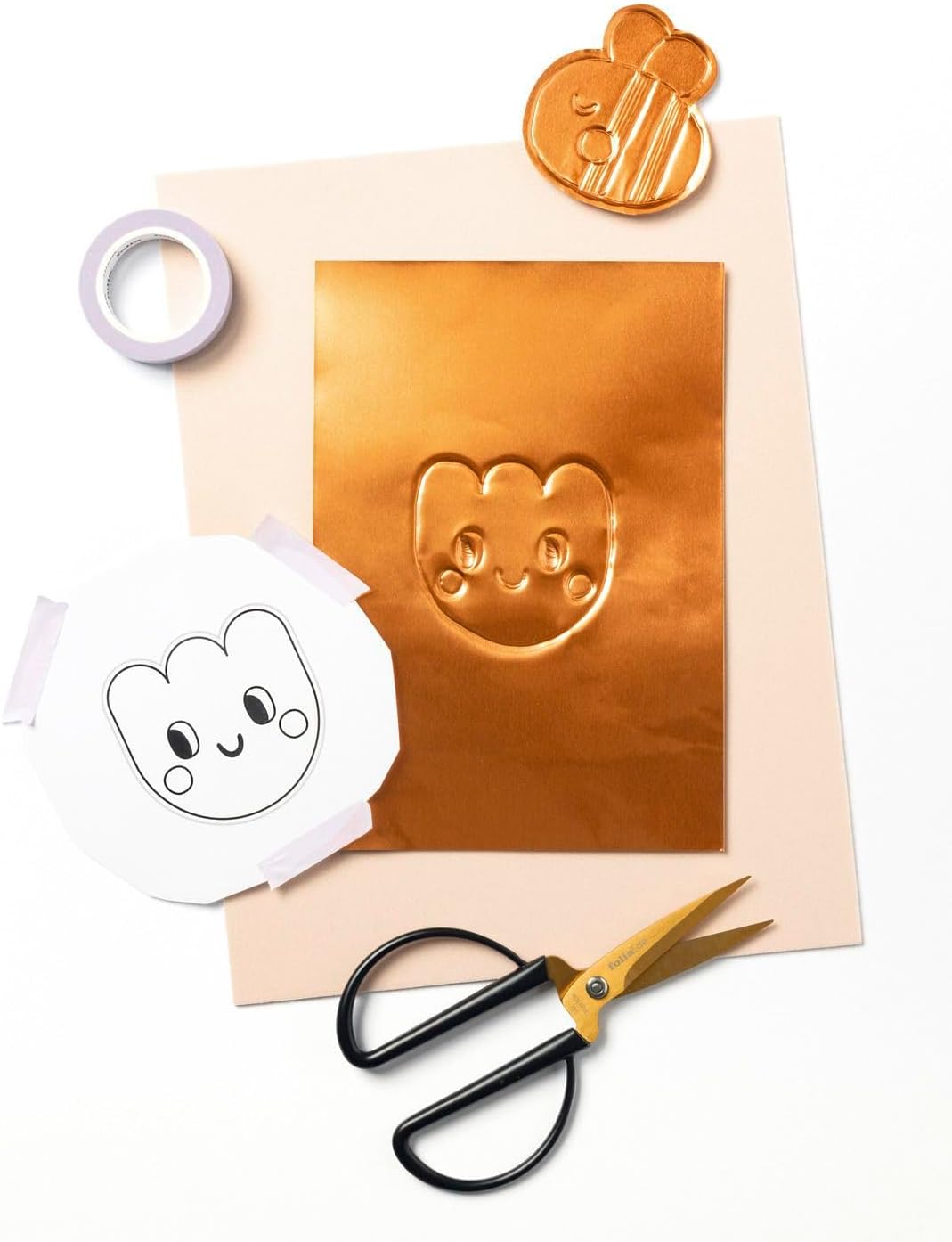 FOLIA DIY ALUM EMBOSSING FOIL 7.3 X11.4 SHEET - COPPER