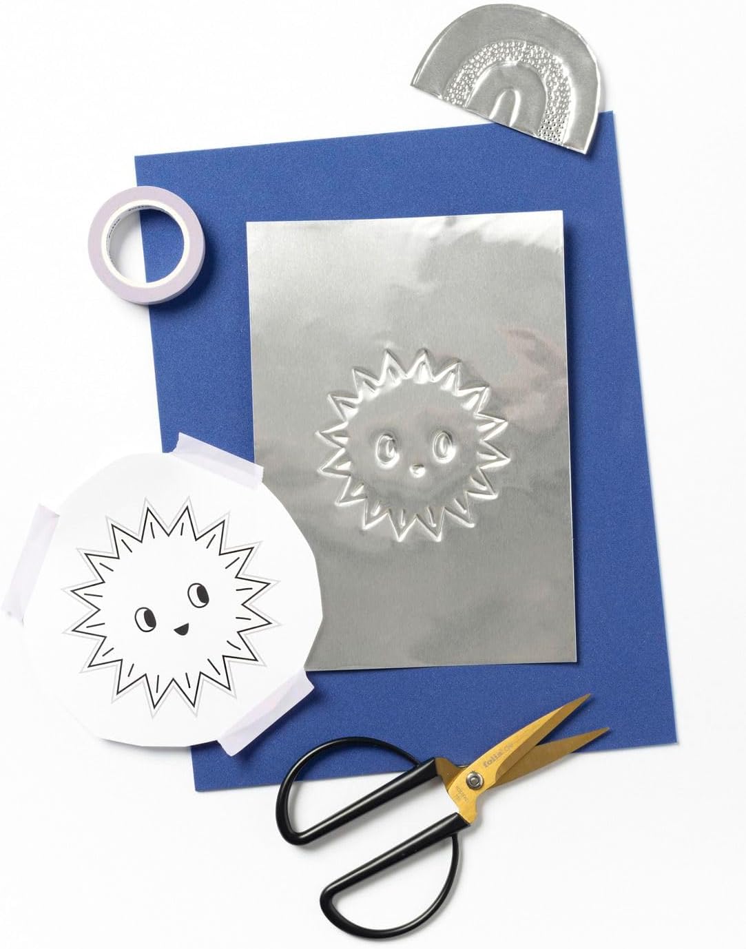 FOLIA DIY ALUM EMBOSSING FOIL 7.3 X11.4 SHEET - ASSORTED COLOR MIX