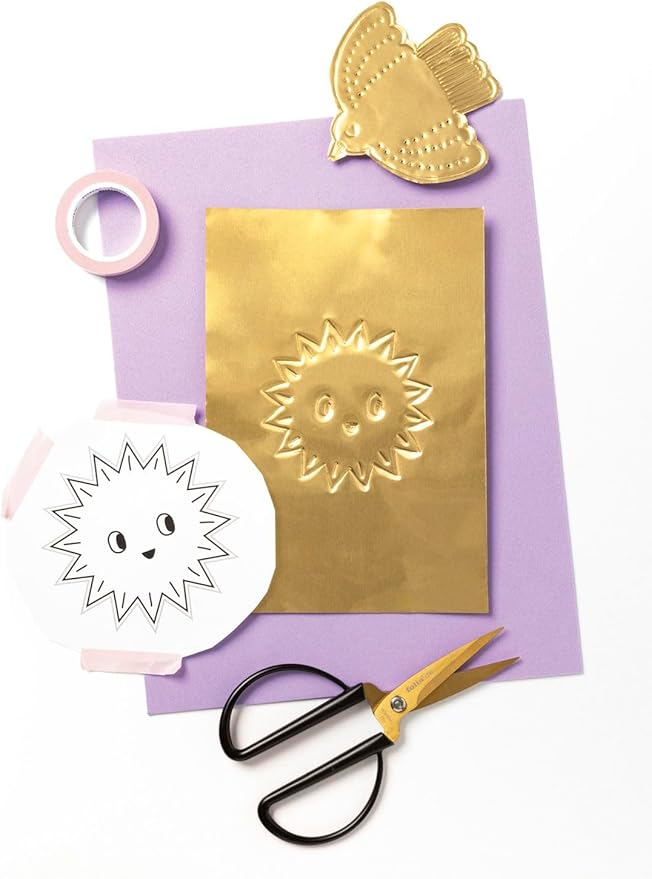 FOLIA DIY ALUM EMBOSSING FOIL 7.3 X11.4 SHEET - GOLD