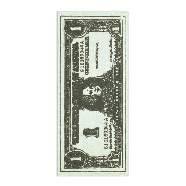 WARHOL DOLLAR BILL SHAPED BOOKMARK