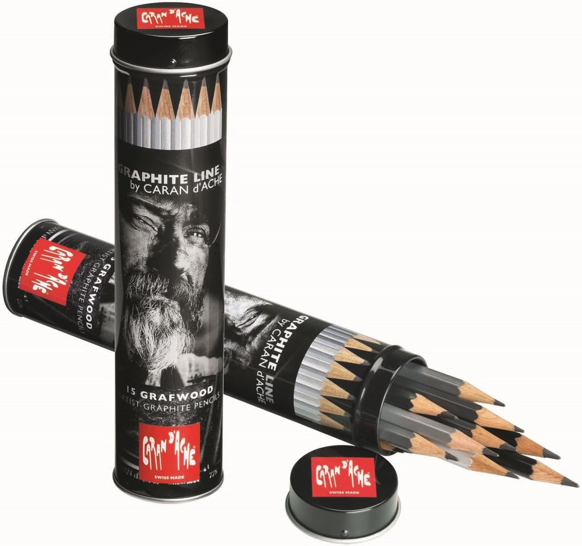 GRAFWOOD PENCILS METAL TUBE/15