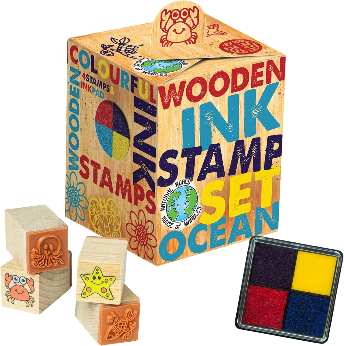WOODEN STAMP KIT OCEAN