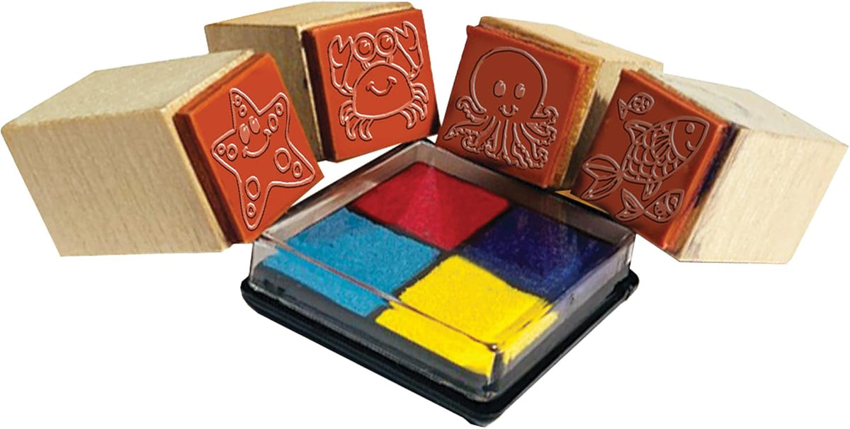 WOODEN STAMP KIT OCEAN