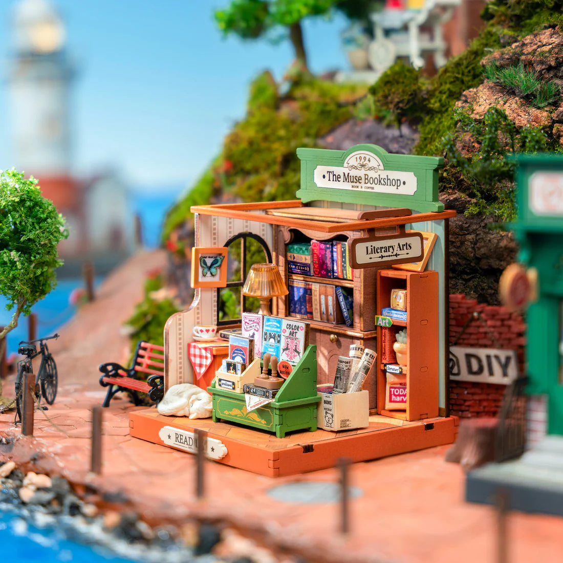 DIY MINIATURE HOUSE KIT -  THE MUSE BOOKSHOP