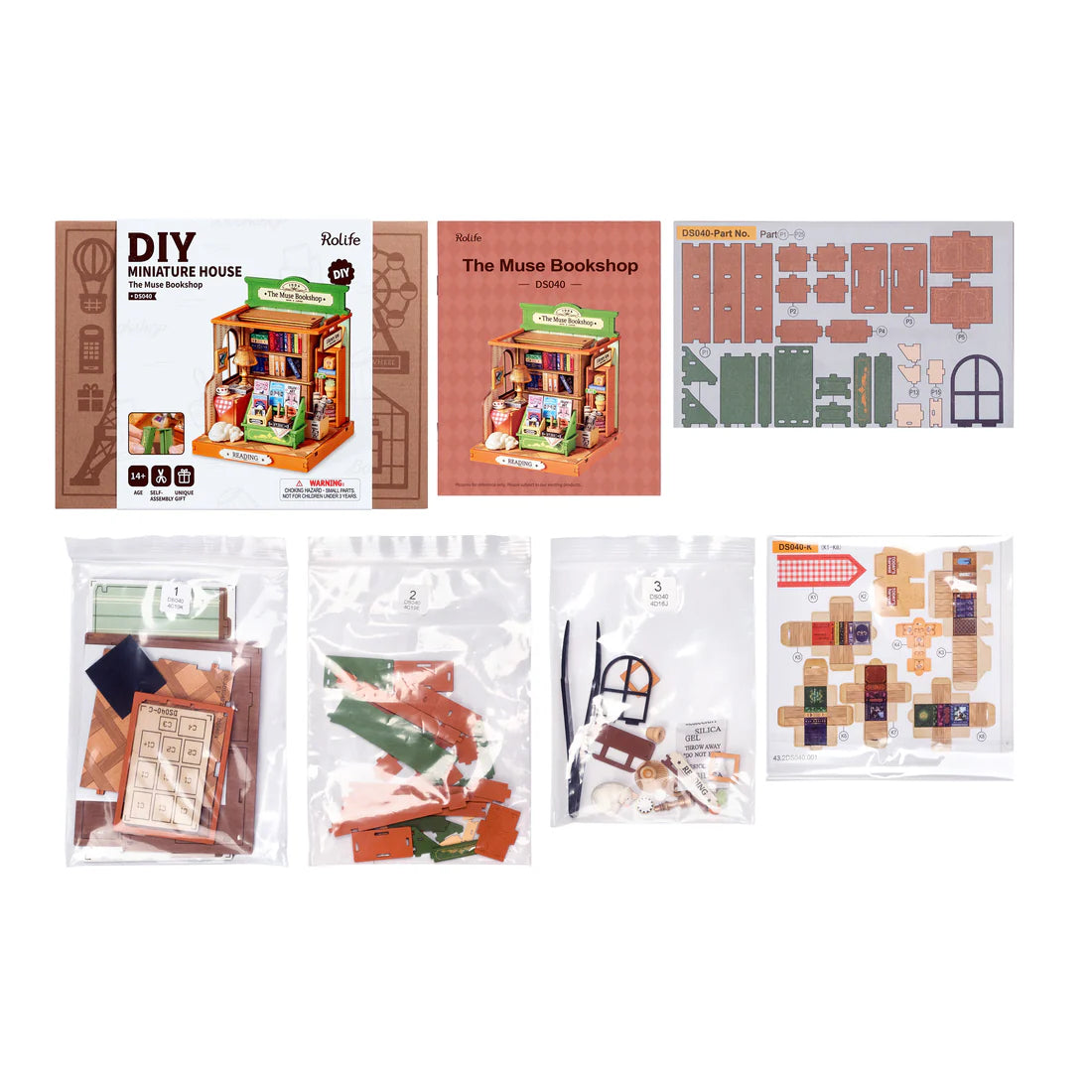 DIY MINIATURE HOUSE KIT -  THE MUSE BOOKSHOP