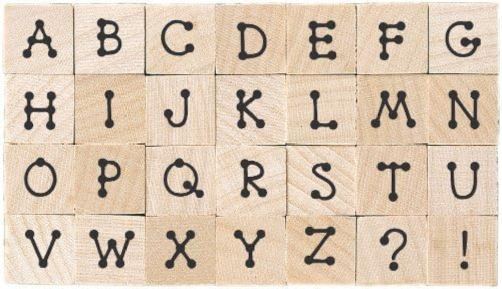 HERO ARTS STAMP- TINY DOT  LETTERS