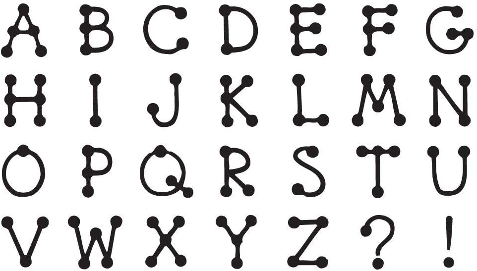 HERO ARTS STAMP- TINY DOT  LETTERS