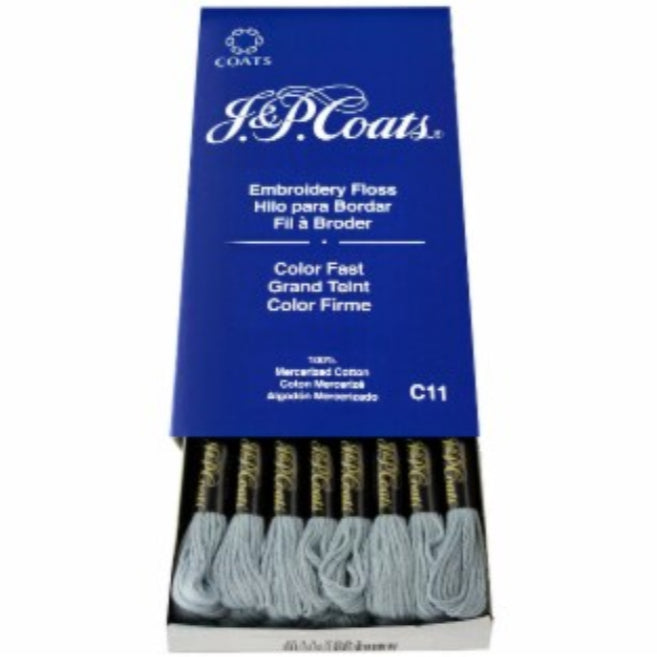 J&amp;P COATS EMBROIDERY FLOSS ANTIQUE BLUE MEDIUM