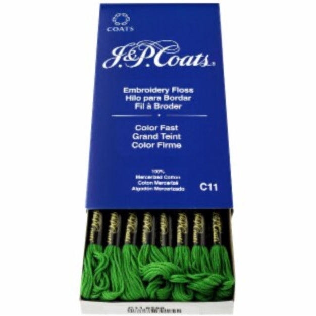 J&amp;P COATS EMBROIDERY FLOSS WILLOW GREEN