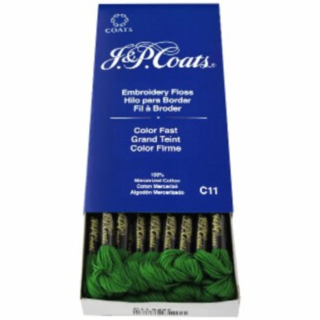 J&amp;P COATS EMBROIDERY FLOSS GREEN MEDIUM